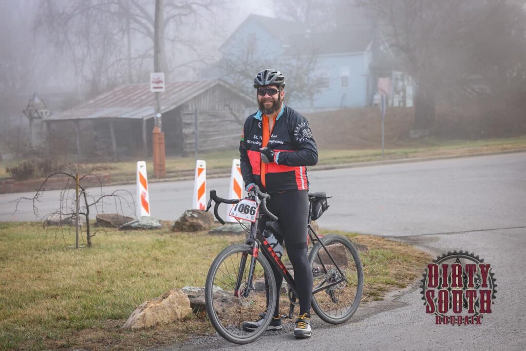 Me on my new gravel bike.